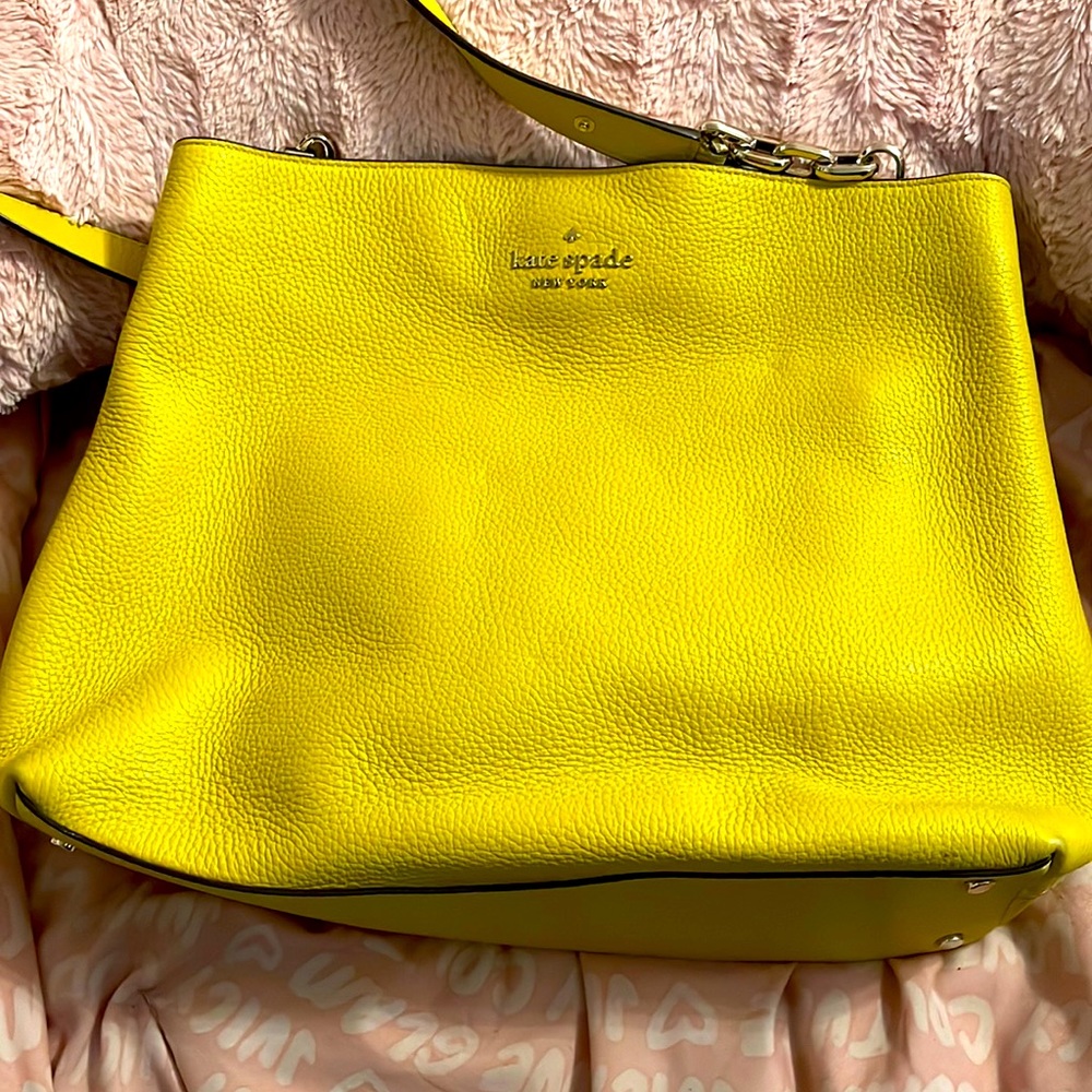 Kate Spade Yellow Shoulder Bag W/Dust Bag